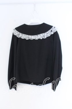 画像3: evelyn / 二重襟プルブラウス  クロ×シロ O-25-12-02-1062-LO-BL-IG-OS