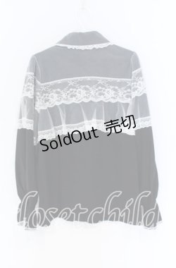 画像3: Rojita / チュールシアーケープブラウス  クロ×シロ O-25-12-02-1063-LO-BL-IG-OS