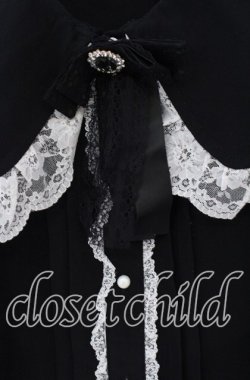 画像2: Rojita / リボンブローチバックレースアップブラウス  クロ×シロ O-25-12-02-1064-LO-BL-IG-OS