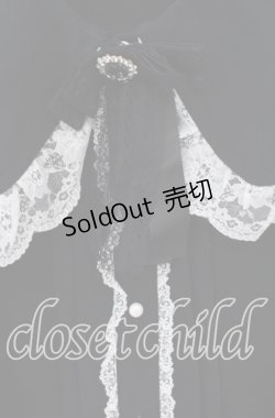 画像2: Rojita / リボンブローチバックレースアップブラウス  クロ×シロ O-25-12-02-1064-LO-BL-IG-OS