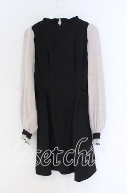 画像3: Rojita / BIGリボン配色ワンピース  クロ×ベージュ O-25-12-02-1067-LO-OP-IG-OS