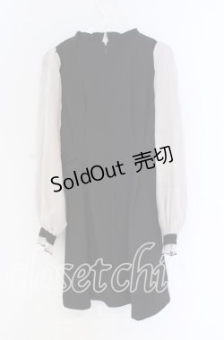 画像3: Rojita / BIGリボン配色ワンピース  クロ×ベージュ O-25-12-02-1067-LO-OP-IG-OS