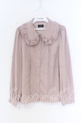 evelyn / タック丸襟ブラウス  ピンク O-25-12-02-1068-LO-BL-IG-OS