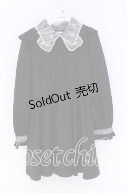画像1: Rojita / レースリボンカラーワンピース  クロ O-25-12-02-1073-LO-OP-IG-OS