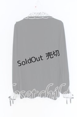 画像3: Rojita / ハートブローチ付きレース切り替えブラウス  クロ×シロ O-25-12-02-1074-LO-BL-IG-OS