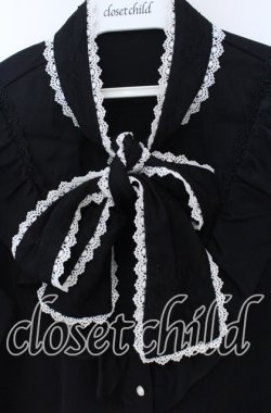 画像2: Rojita / レーシーリボン袖ボリュームブラウス  クロ×シロ O-25-12-02-1075-LO-BL-IG-OS