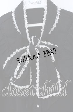 画像2: Rojita / レーシーリボン袖ボリュームブラウス  クロ×シロ O-25-12-02-1075-LO-BL-IG-OS