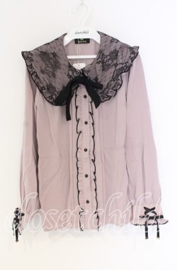 画像1: Rojita / くま耳ブラウス  ピンク×クロ O-25-12-02-1077-LO-BL-IG-OS