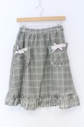 Swankiss / ポケットリボン台形スカート  グレー O-25-12-02-1082-CA-SK-IG-OS