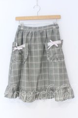 Swankiss / ポケットリボン台形スカート  グレー O-25-12-02-1082-CA-SK-IG-OS