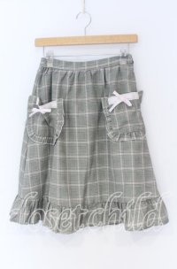 Swankiss / ポケットリボン台形スカート  グレー O-25-12-02-1082-CA-SK-IG-OS