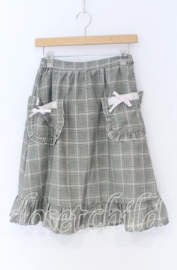 画像1: Swankiss / ポケットリボン台形スカート  グレー O-25-12-02-1082-CA-SK-IG-OS