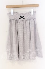 Ank Rouge / ギンガムチェックフレアーミニスカート  グレー O-25-12-02-1084-CA-SK-IG-OS