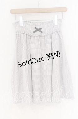 画像1: Ank Rouge / ギンガムチェックフレアーミニスカート  グレー O-25-12-02-1084-CA-SK-IG-ZT372