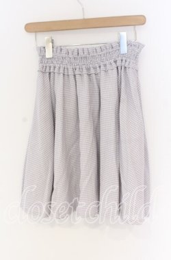 画像2: Ank Rouge / ギンガムチェックフレアーミニスカート  グレー O-25-12-02-1084-CA-SK-IG-OS