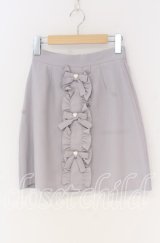 Ank Rouge / リボンフリル台形スカート  ラベンダー O-25-12-02-1086-CA-SK-IG-OS