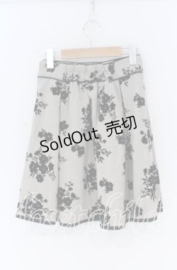 画像2: evelyn / パイピングフロッキースカート  ベージュ O-25-12-02-1087-LO-SK-IG-OS