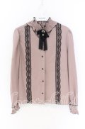 Rojita / スタンドカラーリボンブローチ付ブラウス  ピンク O-25-12-02-1009-LO-BL-IG-OS