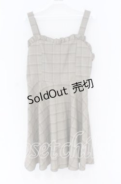 画像1: evelyn / グレンチェックジャンパースカート  ブラウン O-25-12-02-1013-LO-OP-IG-OS