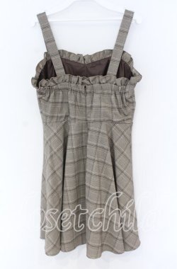 画像2: evelyn / グレンチェックジャンパースカート  ブラウン O-25-12-02-1013-LO-OP-IG-OS