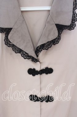 画像2: Rojita / チャイナ風テーラードブラウス  ピンク×クロ O-25-12-02-1014-LO-BL-IG-OS