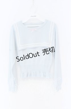 画像1: Honey Cinnamon / セーラーカラーニット  ブルー O-25-12-02-1017-LO-TO-IG-OS