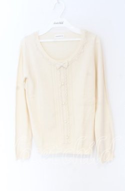 画像1: LODISPOTTO / リボンニット  アイボリー O-25-12-02-1019-LO-TO-IG-OS