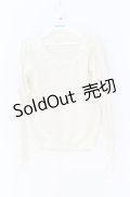 LODISPOTTO / リボンビジュー配色ニット  アイボリー O-25-12-02-1020-LO-TO-IG-OS