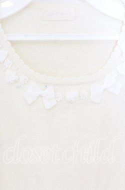 画像2: LODISPOTTO / リボンビジュー配色ニット  アイボリー O-25-12-02-1020-LO-TO-IG-OS