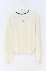画像1: Ank Rouge / プチローズチュール切り替えニット  アイボリー O-25-12-02-1021-CA-TO-IG-ZT372 (1)
