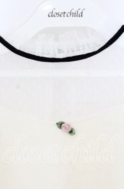 画像2: Ank Rouge / プチローズチュール切り替えニット  アイボリー O-25-12-02-1021-CA-TO-IG-OS