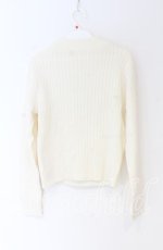 画像3: Ank Rouge / ベロアリボンニット  オフ×クロ O-25-12-02-1022-CA-TO-IG-ZT458 (3)