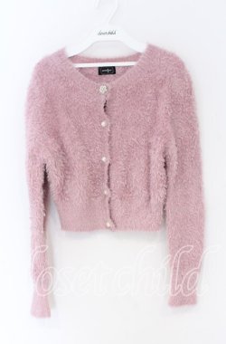 画像1: evelyn / シャギーカーディガン  ピンク O-25-12-02-1023-LO-TO-IG-OS