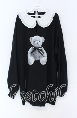 画像1: Ank Rouge / クロスくりぬきくまプルオーバー  クロ O-25-12-02-1026-CA-TO-IG-OS