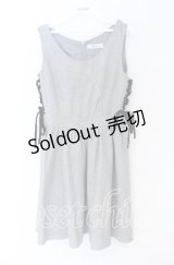 Ank Rouge / ハートアロー刺繍サイドスピンドルワンピース  グレー O-25-12-02-1030-CA-OP-IG-OS