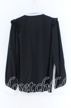 画像3: Rojita / ロゴリボンブラウス  クロ×シロ O-25-12-02-1031-LO-OP-IG-OS