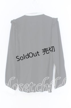 画像3: Rojita / ロゴリボンブラウス  クロ×シロ O-25-12-02-1031-LO-OP-IG-OS