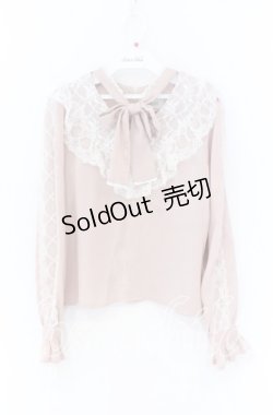 画像1: Bubbles / チョーカー風ボウタイブラウス  ピンク O-25-12-02-1034-CA-BL-IG-OS