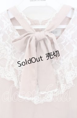 画像2: Bubbles / チョーカー風ボウタイブラウス  ピンク O-25-12-02-1034-CA-BL-IG-OS