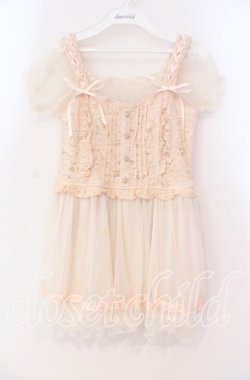 画像1: LIZ LISA / トリコット×レーストップス 0 ピンク O-25-12-02-060-LO-TO-OW-OS