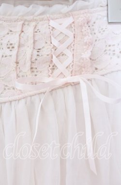 画像2: LIZ LISA / トリコット×レーススカパン 0 ピンク O-25-12-02-061-LO-PA-OW-OS