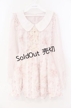 画像1: LIZ LISA / リボン柄トップス 0 ピンク O-25-12-02-063-LO-TO-OW-OS