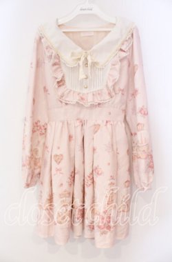 画像1: LIZ LISA / スノードーム柄ワンピース 0 ピンク O-25-12-02-064-LO-OP-OW-OS