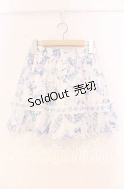画像1: LIZ LISA / リボン柄スカパン 0 ブルー O-25-12-02-067-LO-SK-OW-OS