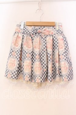 画像1: LIZ LISA / フラワーフレーム柄スカパン 0 ブルー O-25-12-02-068-LO-SK-OW-OS