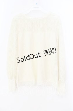 画像1: axes femme / 総レースビスチェ切替プルオーバー  アイボリー O-25-12-02-008-AX-TO-IG-ZT523