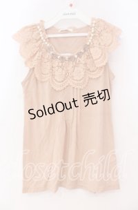 axes femme / フリル襟タンクトップ M ピンク O-25-12-02-074-AX-TO-OW-OS