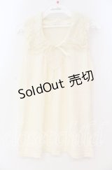 axes femme / 襟付きノースリーブトップス M キナリ O-25-12-02-076-AX-TO-OW-OS