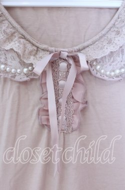 画像2: axes femme / パールトリミング襟付きタンク M ピンク O-25-12-02-077-AX-TO-OW-OS