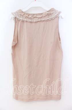 画像3: axes femme / パールトリミング襟付きタンク M ピンク O-25-12-02-077-AX-TO-OW-OS